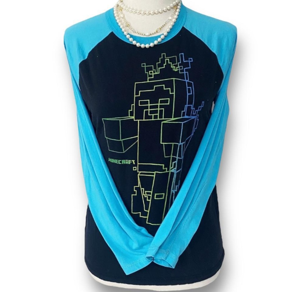 2010s Scene Emo Minecraft Long Sleeve Top Sz S